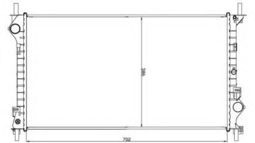 Radiator, racire motor FORD TRANSIT CONNECT (P65, P70, P80) (2002 - 2016) NRF 54756 piesa NOUA
