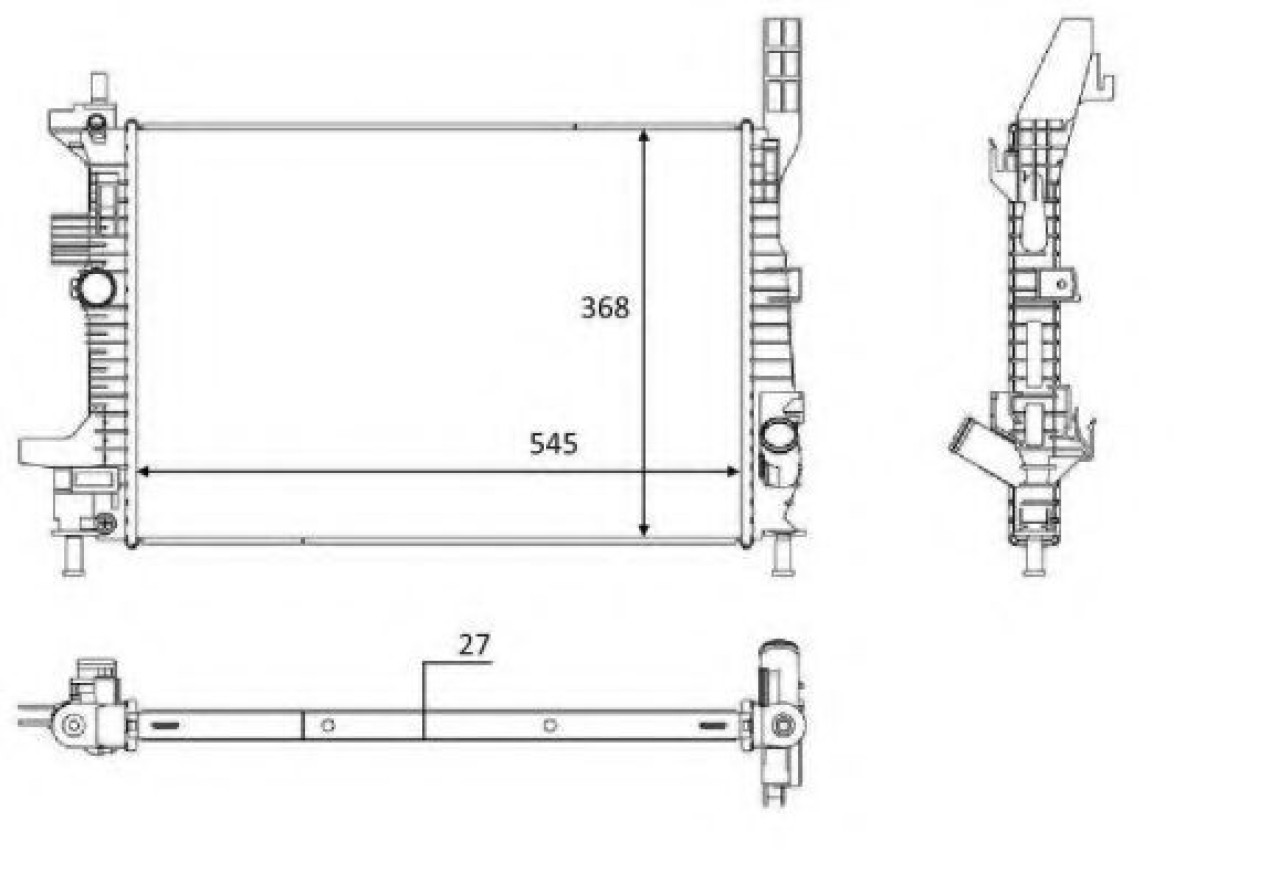 Radiator, racire motor FORD TRANSIT CONNECT caroserie (2013 - 2016) NRF 58650 piesa NOUA