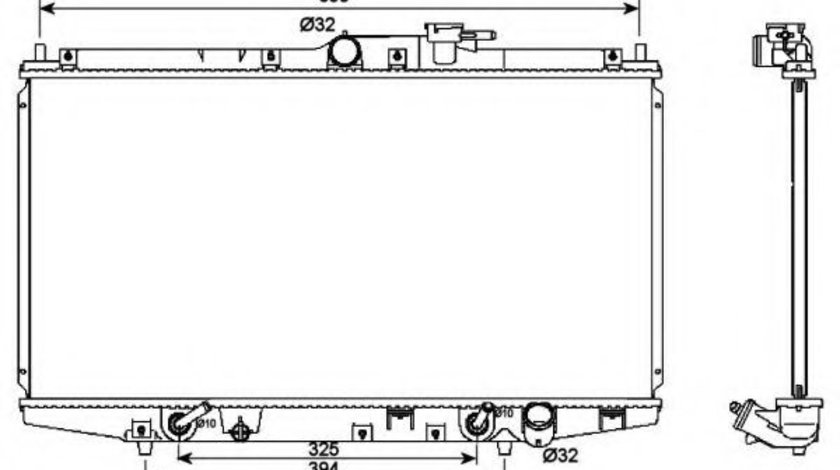 Radiator, racire motor HONDA ACCORD VI (CG, CK) (1997 - 2003) NRF 53087 piesa NOUA