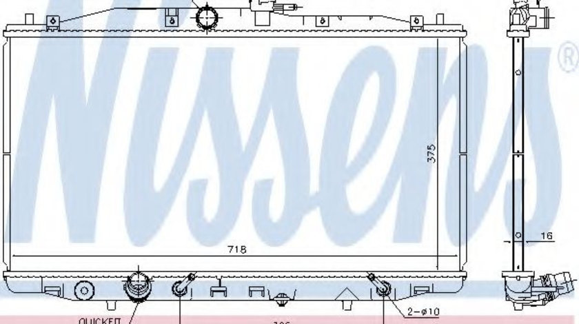 Radiator, racire motor HONDA ACCORD VII (CL) (2003 - 2008) NISSENS 68152 piesa NOUA