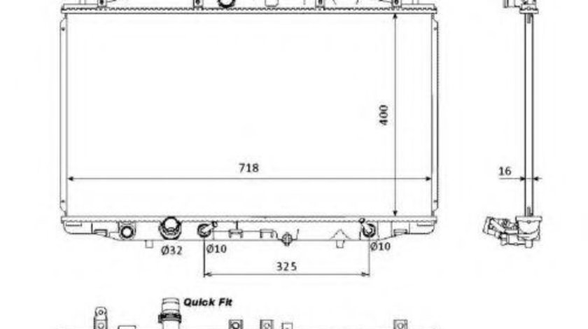 Radiator, racire motor HONDA ACCORD VII (CL) (2003 - 2008) NRF 53393 piesa NOUA