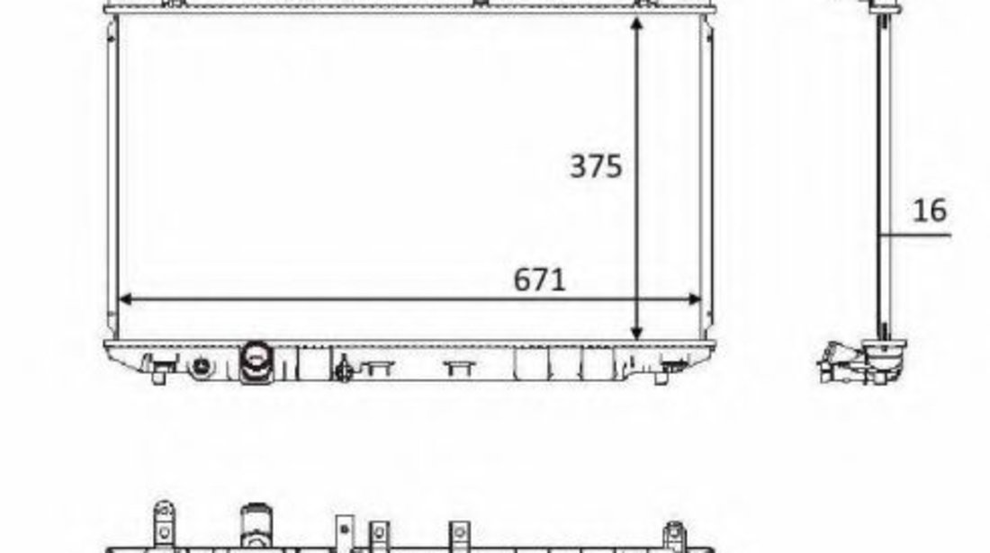 Radiator, racire motor HONDA CIVIC IX Limuzina (FB, FG) (2011 - 2016) NRF 58537 piesa NOUA