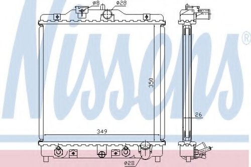 Radiator, racire motor HONDA CIVIC VI Hatchback (EJ, EK) (1995 - 2001) NISSENS 633081 piesa NOUA