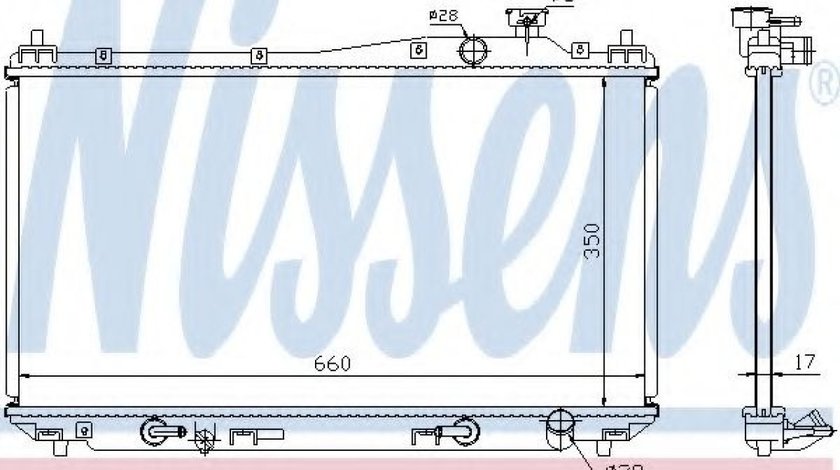 Radiator, racire motor HONDA CIVIC VII Cupe (EM2) (2001 - 2005) NISSENS 68115 piesa NOUA