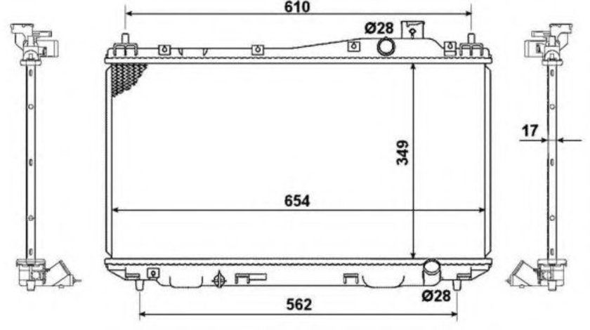 Radiator, racire motor HONDA CIVIC VII Cupe (EM2) (2001 - 2005) NRF 53440 piesa NOUA