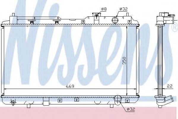 Radiator, racire motor HONDA CR-V I (RD) (1995 - 2002) NISSENS 68101A piesa NOUA