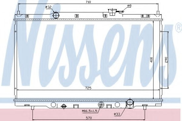 Radiator, racire motor HONDA CR-V II (RD) (2001 - 2006) NISSENS 68103 piesa NOUA
