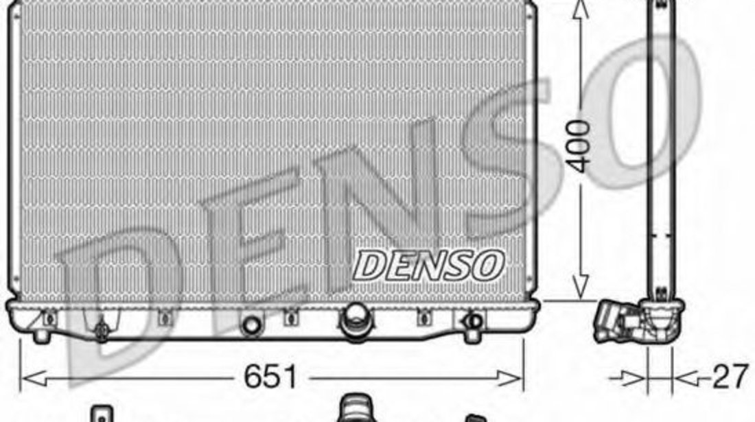 Radiator, racire motor HONDA CR-V II (RD) (2001 - 2006) DENSO DRM40036 piesa NOUA