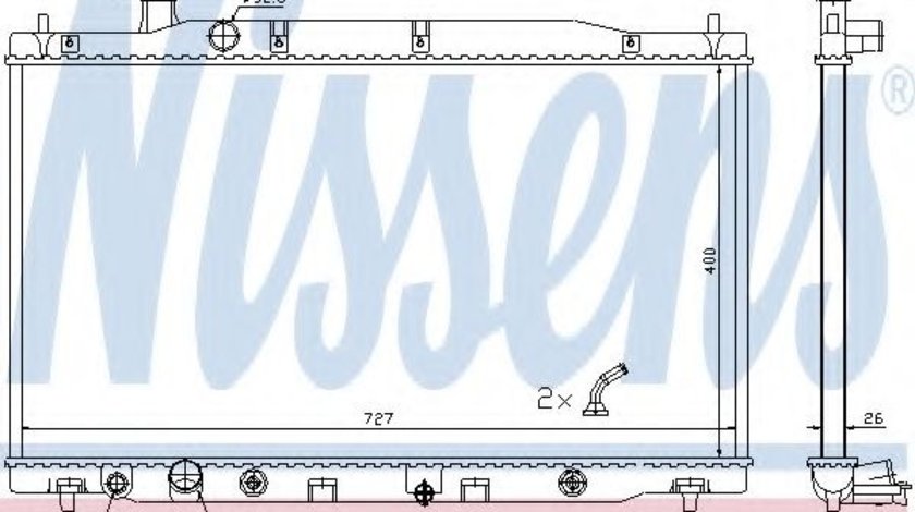 Radiator, racire motor HONDA CR-V III (RE) (2006 - 2012) NISSENS 681372 piesa NOUA