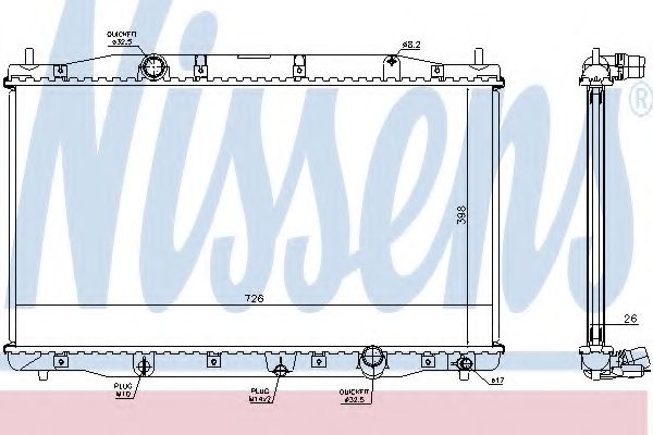 Radiator, racire motor HONDA CR-V III (RE) (2006 - 2012) NISSENS 68092 piesa NOUA