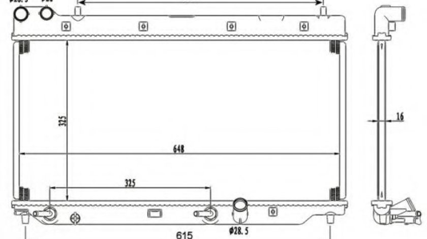 Radiator, racire motor HONDA JAZZ II (GD) (2002 - 2008) NRF 53110 piesa NOUA