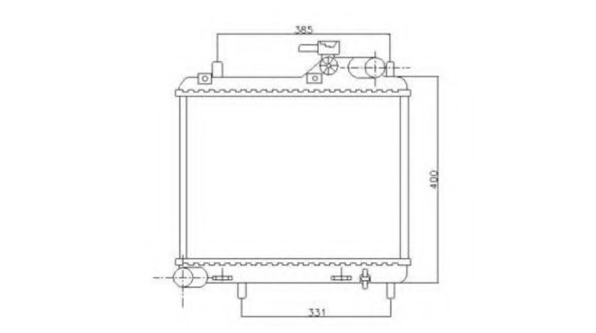 Radiator, racire motor HYUNDAI ACCENT II limuzina (LC) (1999 - 2006) NRF 53745 piesa NOUA