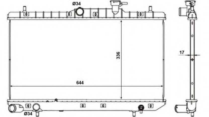 Radiator, racire motor HYUNDAI ACCENT II limuzina (LC) (1999 - 2006) NRF 56155 piesa NOUA