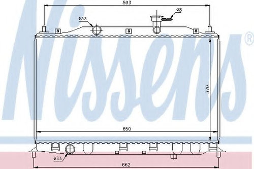 Radiator, racire motor HYUNDAI ACCENT III (MC) (2005 - 2010) NISSENS 67509 piesa NOUA