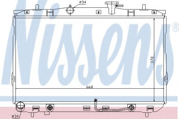 Radiator, racire motor HYUNDAI COUPE (GK) (2001 - 2009) NISSENS 67489 piesa NOUA