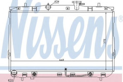 Radiator, racire motor HYUNDAI COUPE (GK) (2001 - 2009) NISSENS 67489 piesa NOUA