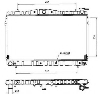 Radiator, racire motor HYUNDAI COUPE (RD) (1996 - 2002) NRF 53504 piesa NOUA