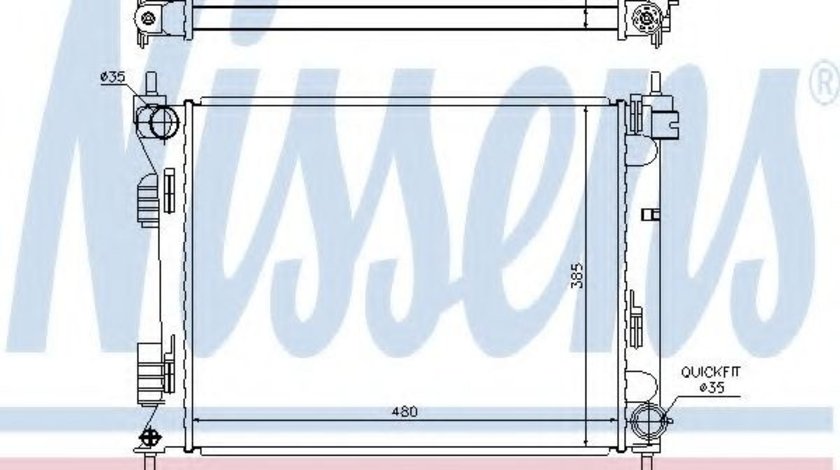 Radiator, racire motor HYUNDAI i20 (PB, PBT) (2008 - 2014) NISSENS 67611 piesa NOUA