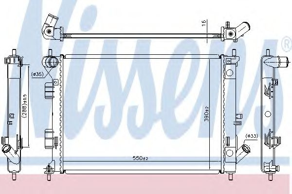 Radiator, racire motor HYUNDAI i30 (GD) (2011 - 2016) NISSENS 67555 piesa NOUA