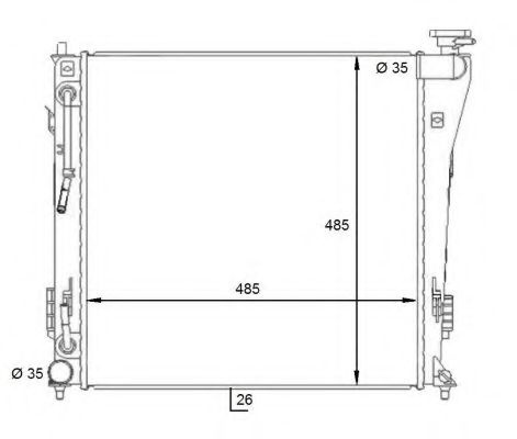 Radiator, racire motor HYUNDAI i40 CW (VF) (2011 - 2016) NRF 59087 piesa NOUA