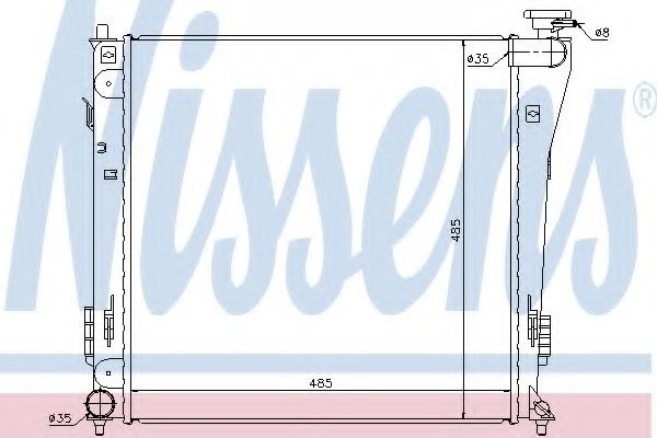 Radiator, racire motor HYUNDAI i40 (VF) (2012 - 2016) NISSENS 67551 piesa NOUA
