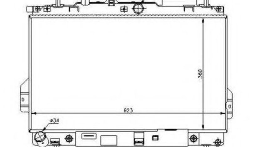 Radiator, racire motor HYUNDAI MATRIX (FC) (2001 - 2010) NRF 53363 piesa NOUA