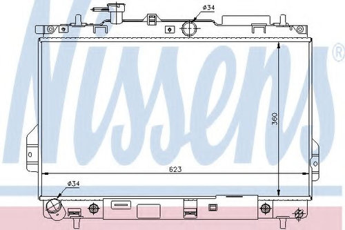 Radiator, racire motor HYUNDAI MATRIX (FC) (2001 - 2010) NISSENS 67480 piesa NOUA