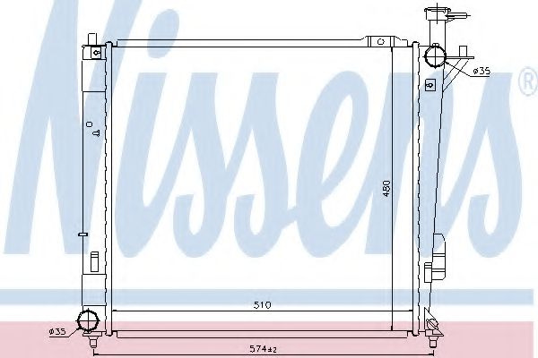Radiator, racire motor HYUNDAI SANTA FE III (DM) (2012 - 2016) NISSENS 67518 piesa NOUA