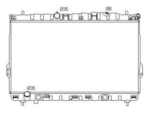 Radiator, racire motor HYUNDAI TRAJET (FO) (2000 - 2008) NRF 53353 piesa NOUA