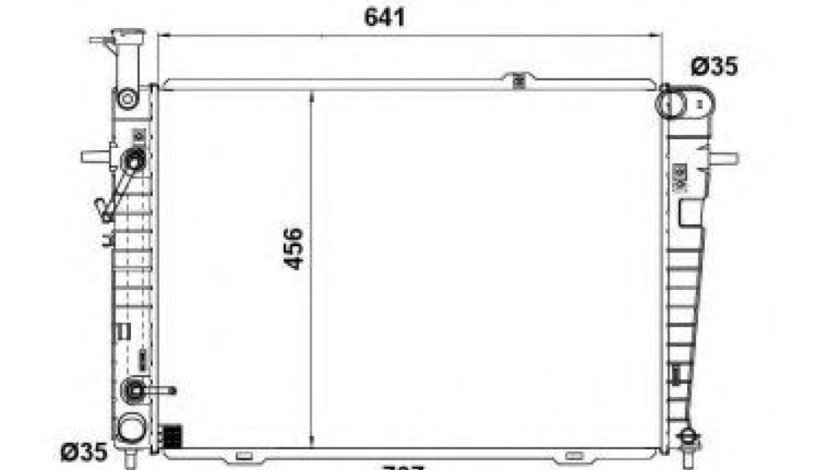 Radiator, racire motor HYUNDAI TUCSON (JM) (2004 - 2010) NRF 53342 piesa NOUA