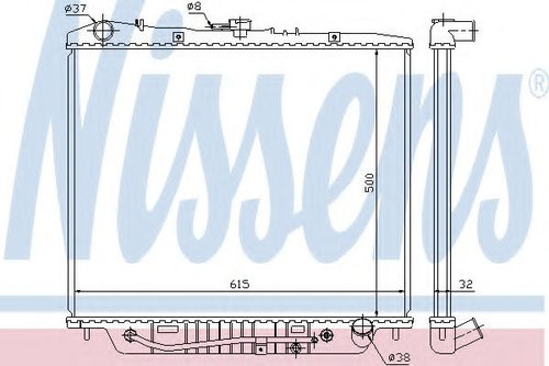 Radiator, racire motor ISUZU TROOPER deschis (UB) (1991 - 1998) NISSENS 60852 piesa NOUA