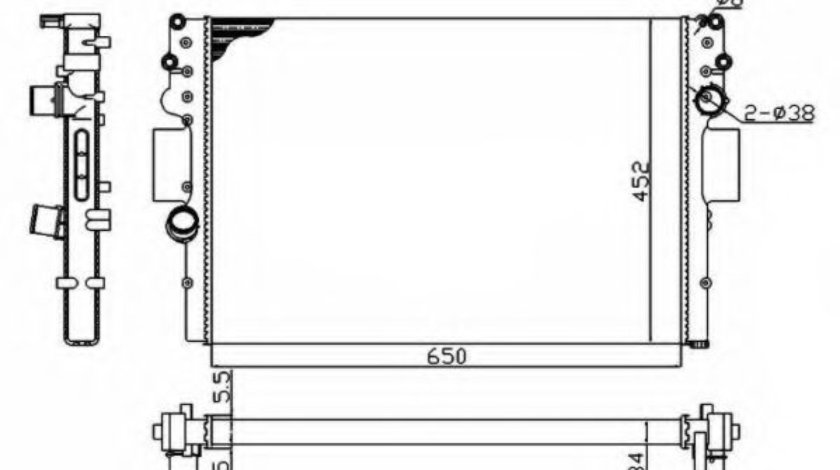 Radiator, racire motor IVECO DAILY IV platou / sasiu (2006 - 2011) NRF 53614A piesa NOUA