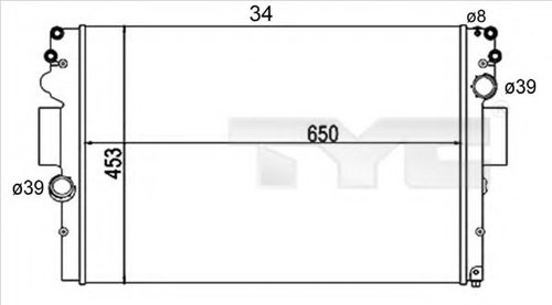 Radiator, racire motor IVECO DAILY V caroserie inchisa/combi (2011 - 2014) TYC 715-0004-R piesa NOUA