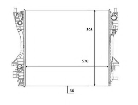 Radiator, racire motor JAGUAR XF (CC9) (2008 - 2015) NRF 59060 piesa NOUA