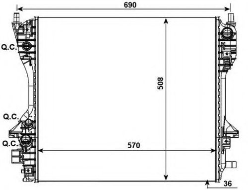 Radiator, racire motor JAGUAR XF (CC9) (2008 - 2015) NRF 53012 piesa NOUA