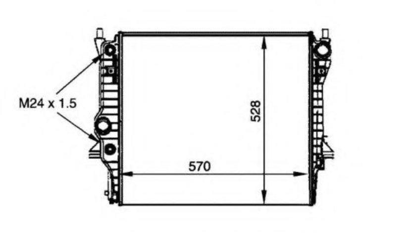 Radiator, racire motor JAGUAR XJ (N3, X350, X358) (2003 - 2009) NRF 53805 piesa NOUA