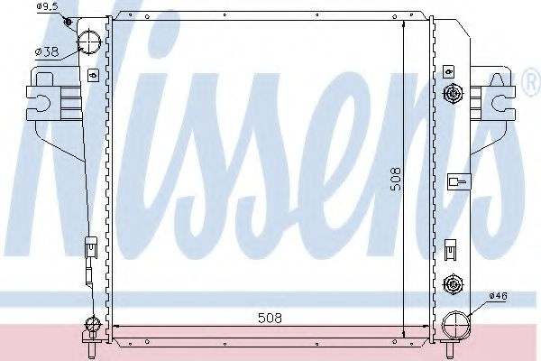 Radiator, racire motor JEEP CHEROKEE (KJ) (2001 - 2008) NISSENS 61017 piesa NOUA