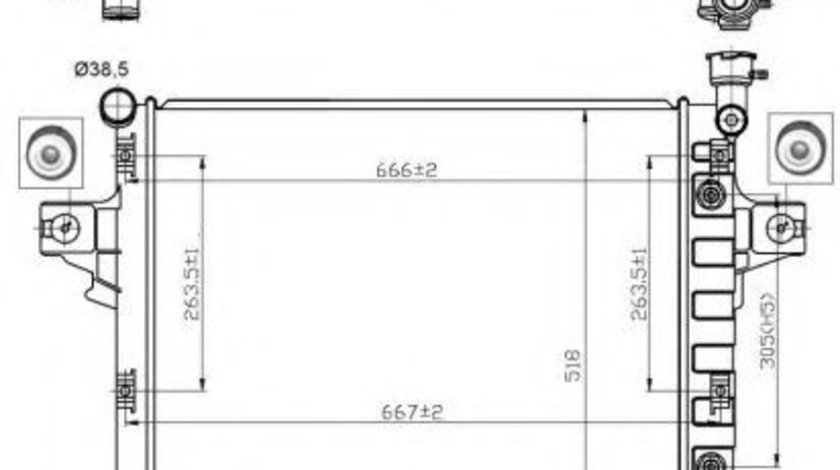 Radiator, racire motor JEEP GRAND CHEROKEE II (WJ, WG) (1998 - 2005) NRF 53031 piesa NOUA