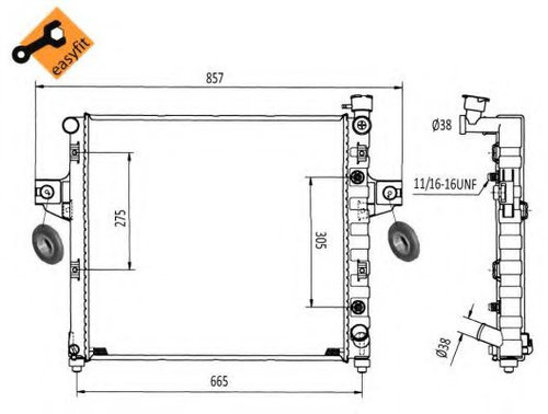 Radiator, racire motor JEEP GRAND CHEROKEE II (WJ, WG) (1998 - 2005) NRF 58113 piesa NOUA