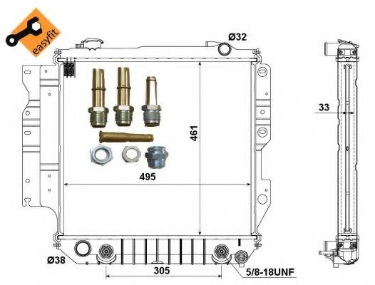 Radiator, racire motor JEEP WRANGLER II (TJ) (1996 - 2008) NRF 50315 piesa NOUA