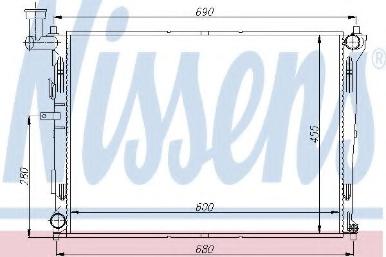 Radiator, racire motor KIA CEED SW (ED) (2007 - 2012) NISSENS 66674 piesa NOUA