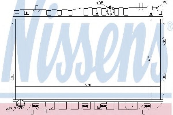 Radiator, racire motor KIA CERATO (LD) (2004 - 2016) NISSENS 66681 piesa NOUA