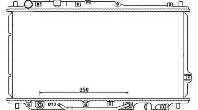 Radiator, racire motor KIA CERATO limuzina (2001 - 2004) NRF 53033 piesa NOUA