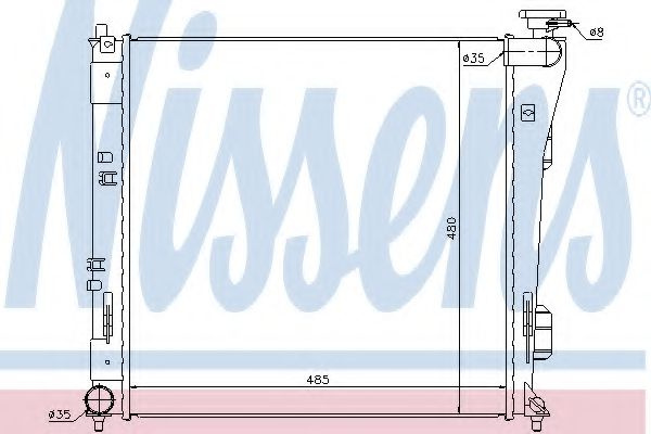 Radiator, racire motor KIA OPTIMA (2010 - 2015) NISSENS 67606 piesa NOUA