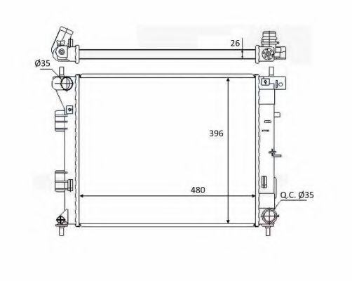 Radiator, racire motor KIA PRO CEED (JD) (2013 - 2016) NRF 58522 piesa NOUA