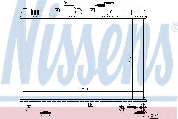 Radiator, racire motor KIA RIO combi (DC) (2000 - 2005) NISSENS 66624 piesa NOUA