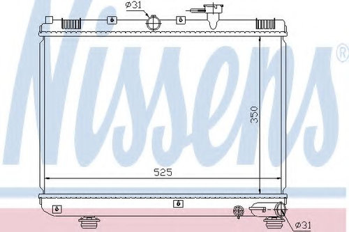 Radiator, racire motor KIA RIO combi (DC) (2000 - 2005) NISSENS 66624 piesa NOUA
