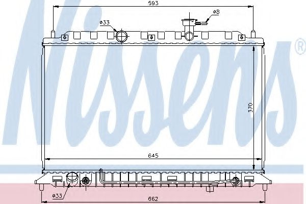 Radiator, racire motor KIA RIO II (JB) (2005 - 2016) NISSENS 66687 piesa NOUA