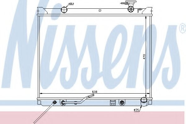 Radiator, racire motor KIA SORENTO I (JC) (2002 - 2009) NISSENS 66682 piesa NOUA