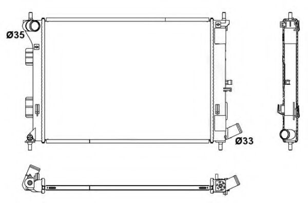 Radiator, racire motor KIA SOUL (AM) (2009 - 2013) NRF 53171 piesa NOUA